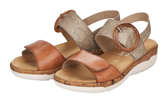 Remonte Keilsandalette  , Sommerschuh, Riemchensandale, praktische Klettverschlüsse