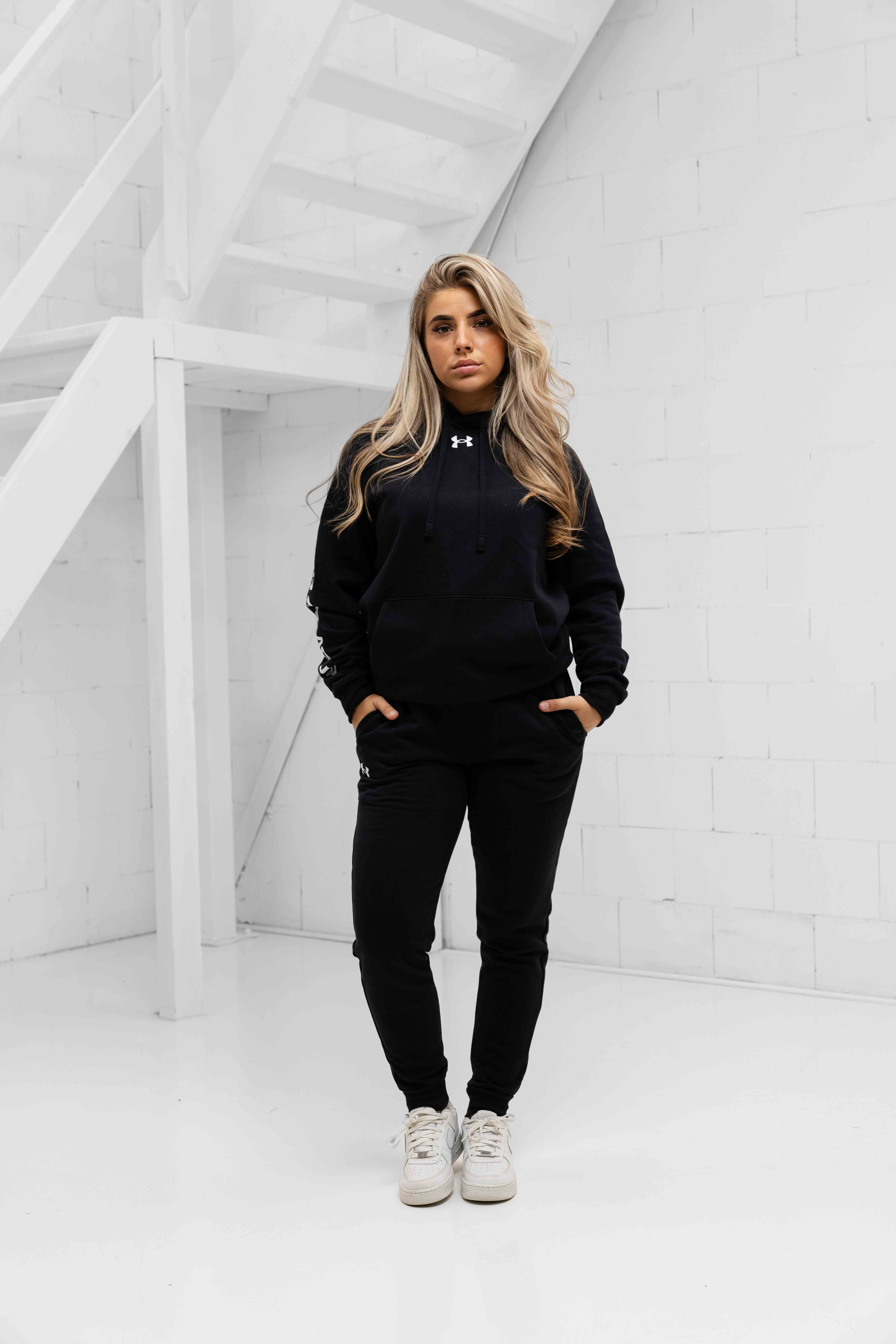 Under Armour Rival Fleece Trainingspak Dames Zwart