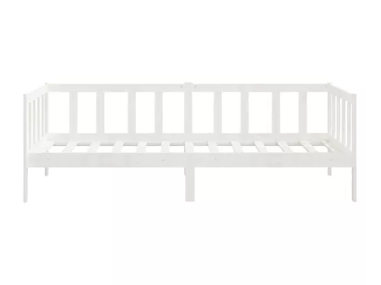 Lit de jour sans matelas blanc bois de pin massif 90x200 cm