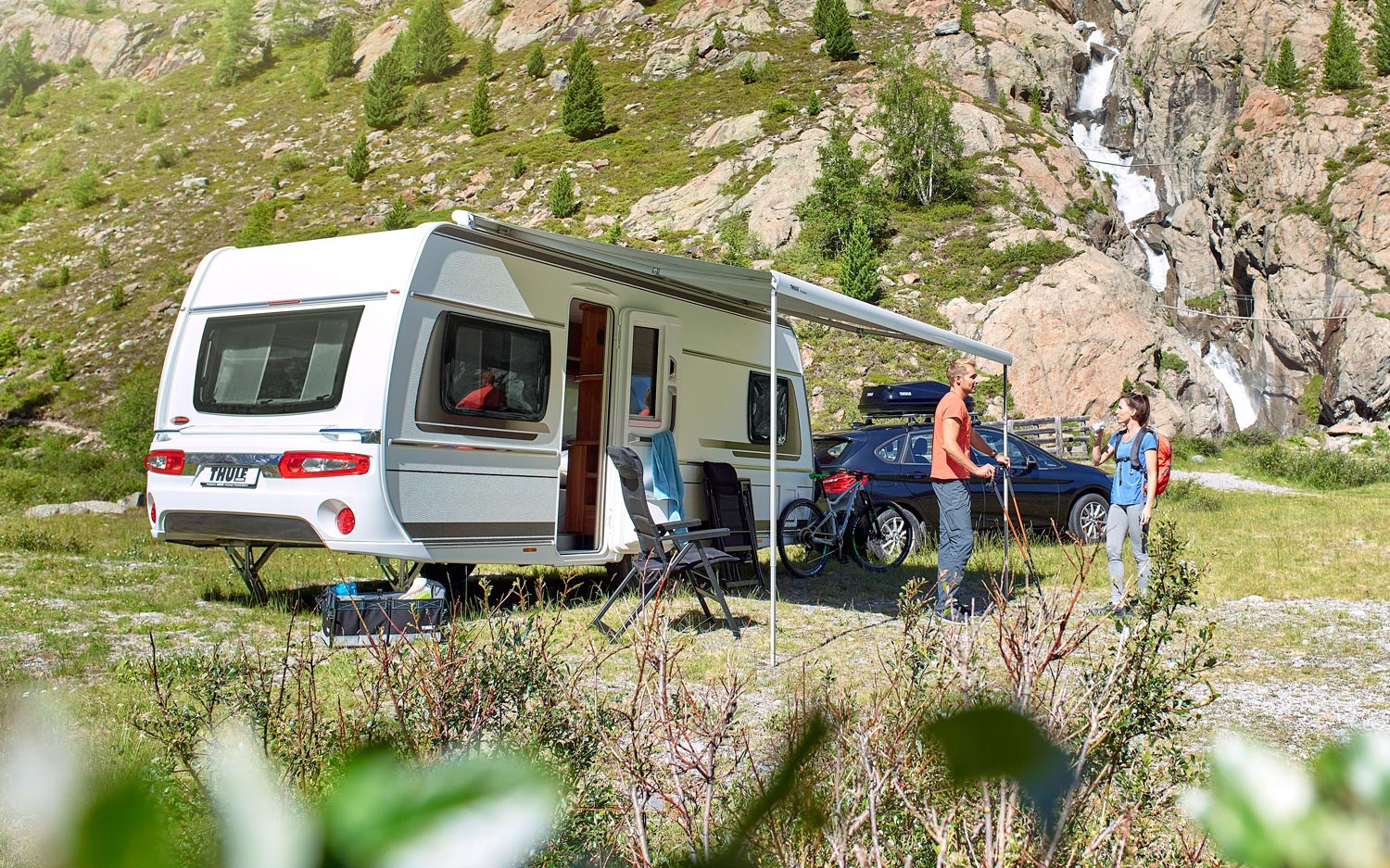 Thule Omnistor 6300 weiß 5,0 m grau Dachmarkise