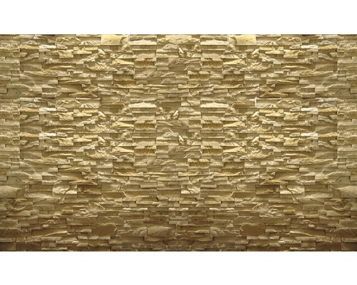 Vliesbehang 1931 VEXXL stenen muur lichtbruin 3-delige set 312 x 219 cm