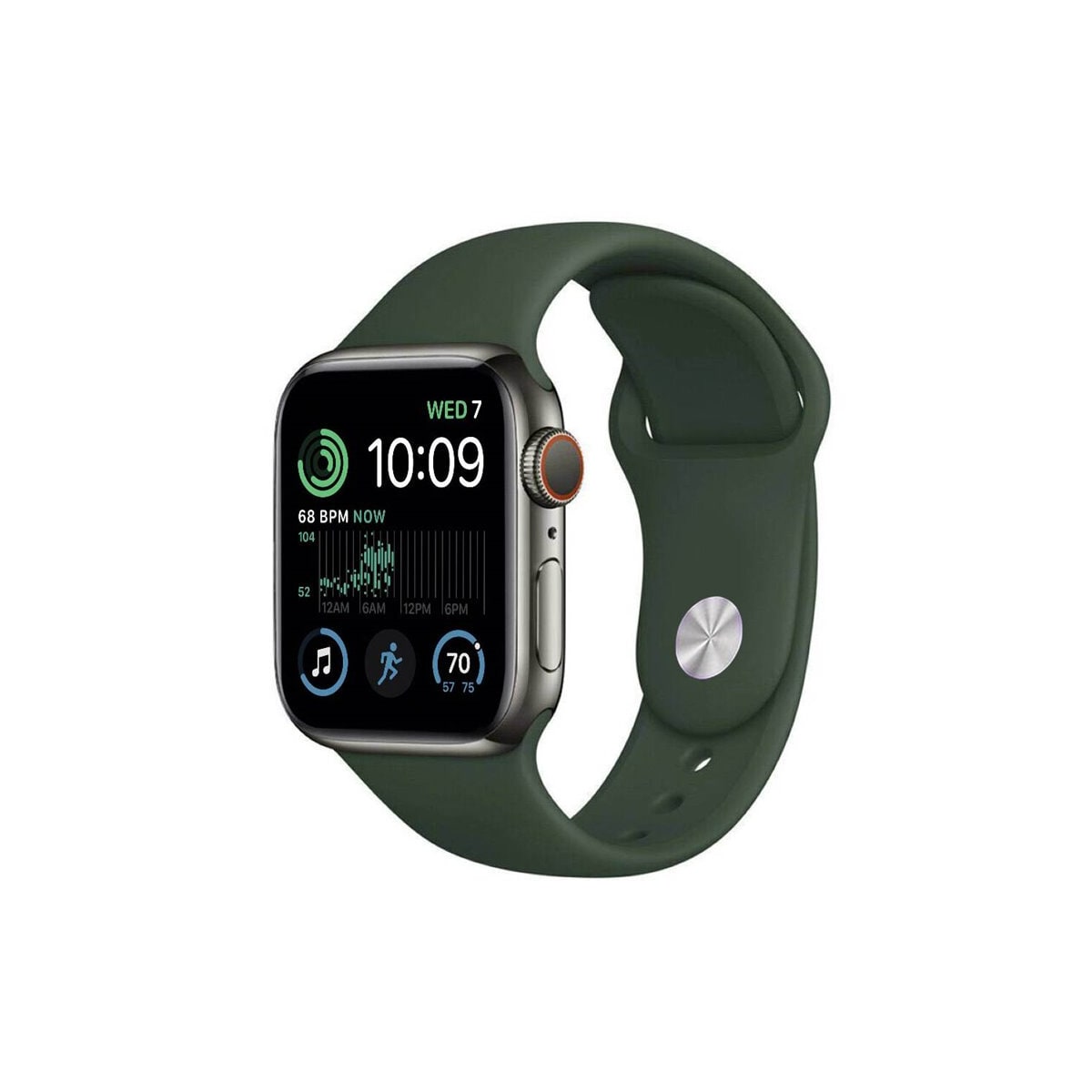 Sport Reim Apple Watch SE 2022 (44mm) - Mørk oliven