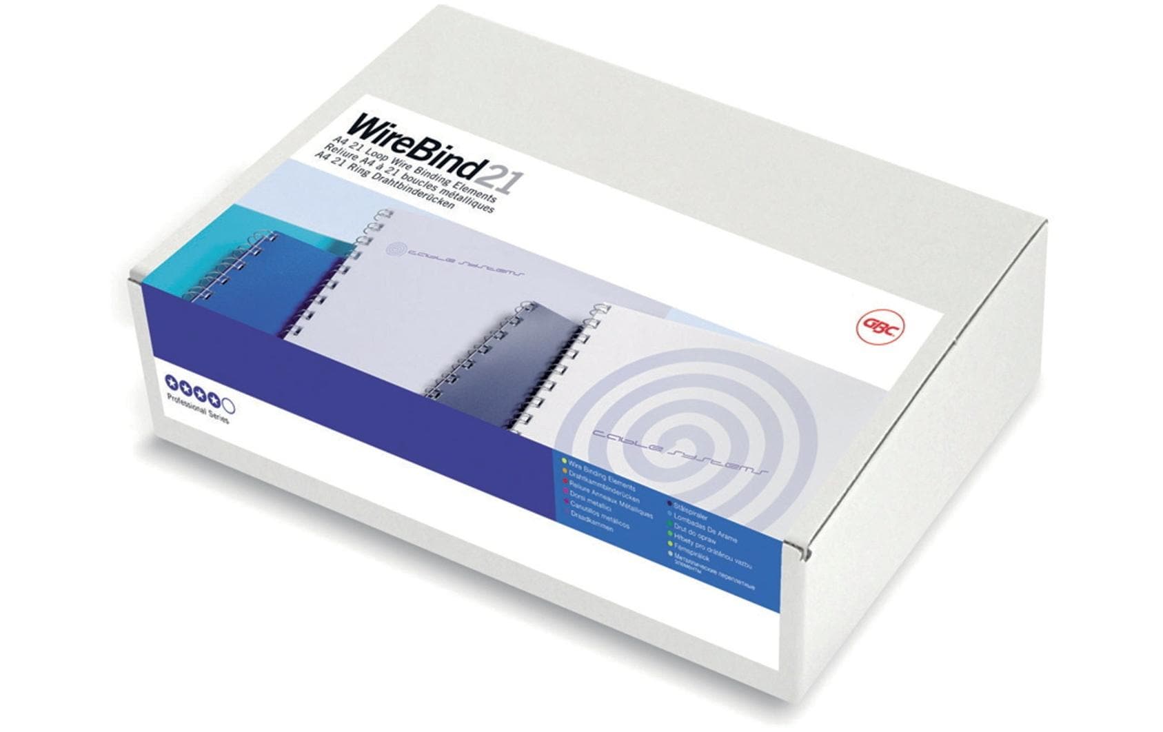Binderücken Wire Bind 21 Ø 10 mm, Silber, 100 StückBinderücken mit Blattkapazität bis 65 Blatt