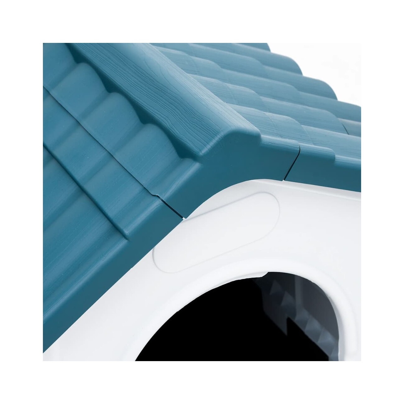 VidaXL Hundehütte aus Polypropylen blau 57 cm, 68 cm, 66 cm