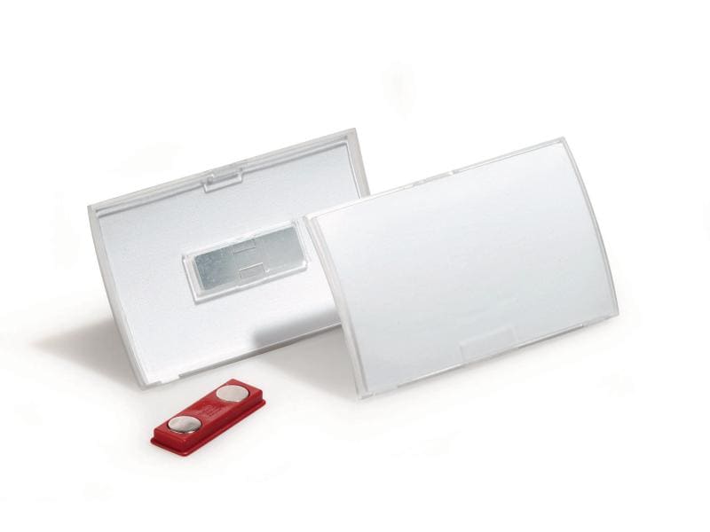DURABLE Namensschild mit Magnet Click Fold 40 x 75 mm, 10 S 10 aufklappbare Namensschilder mit Doppel-Magneten