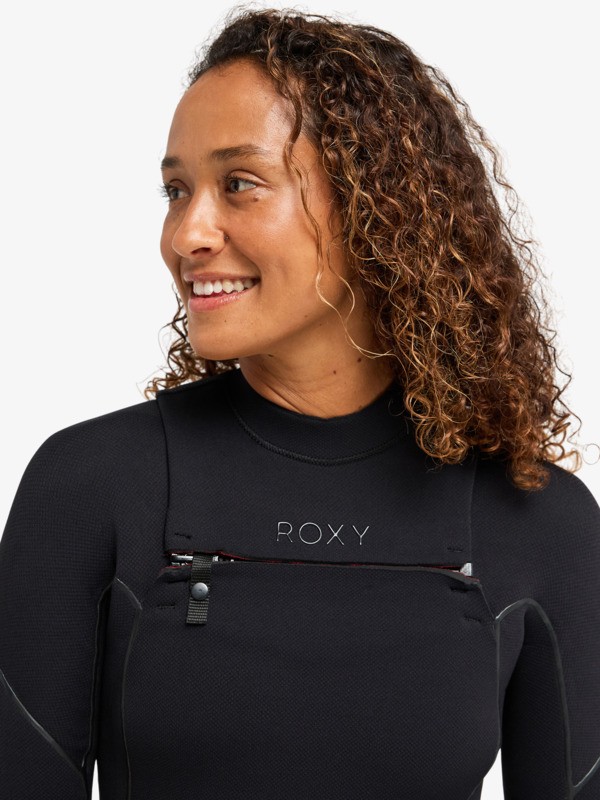 4/3 Elite Xtra Warm Combinaison de surf zip poitrine Noir Femme