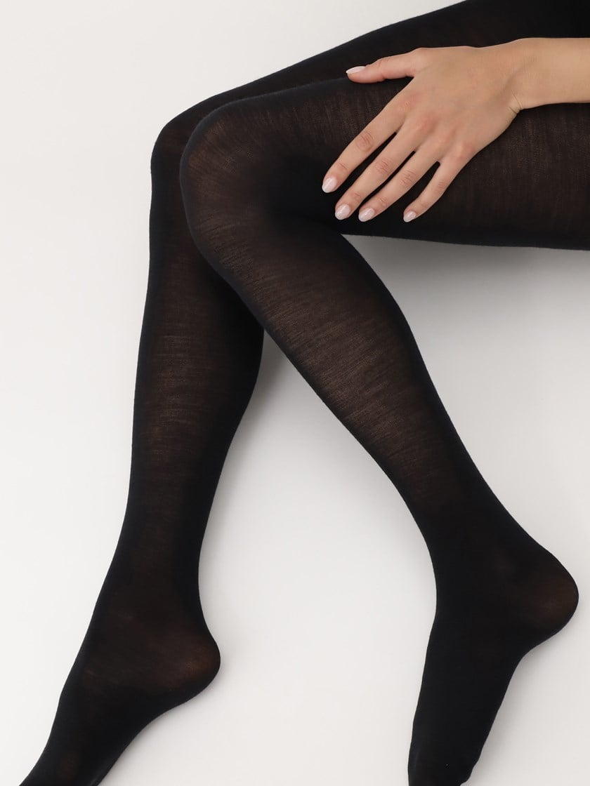OROBLU NIVES FINE WOOL TIGHTS Black
