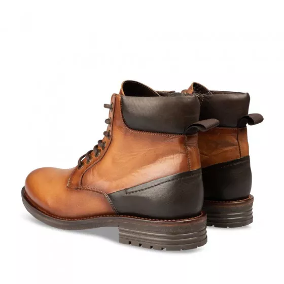 Bottines COGNAC DENIM SIDE CUIR