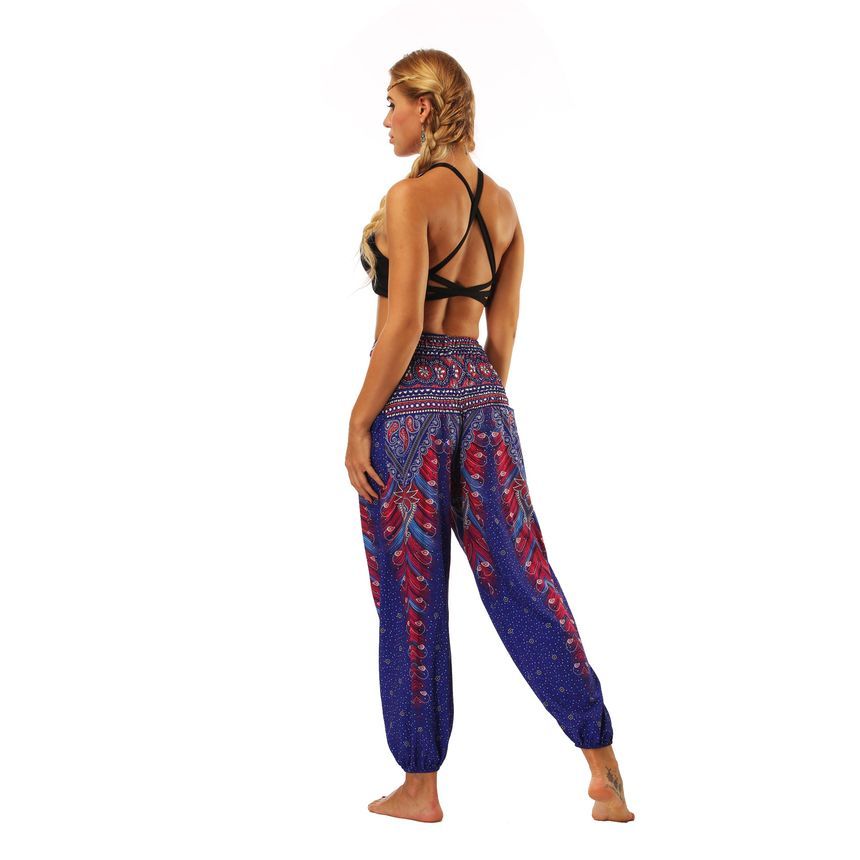 LaLaLadies - Lage joggingbroek met boho-print