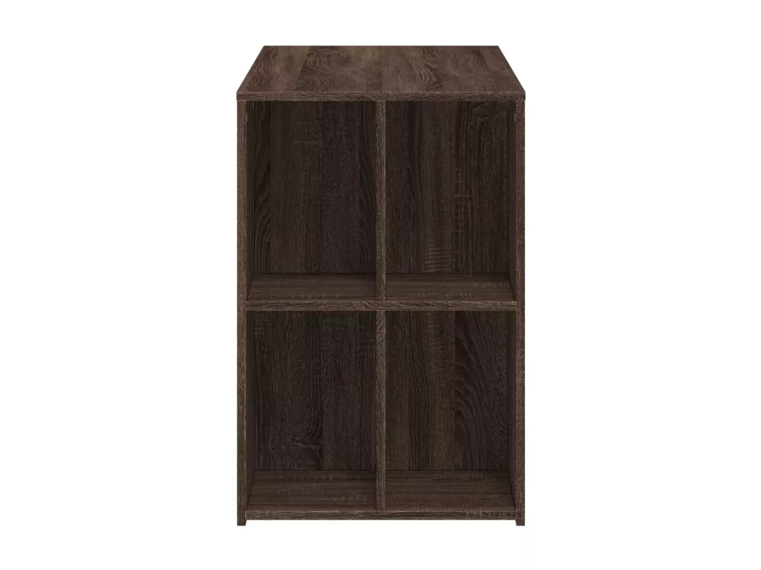 Bureau chêne marron 102x50x75 cm bois d'ingénierie