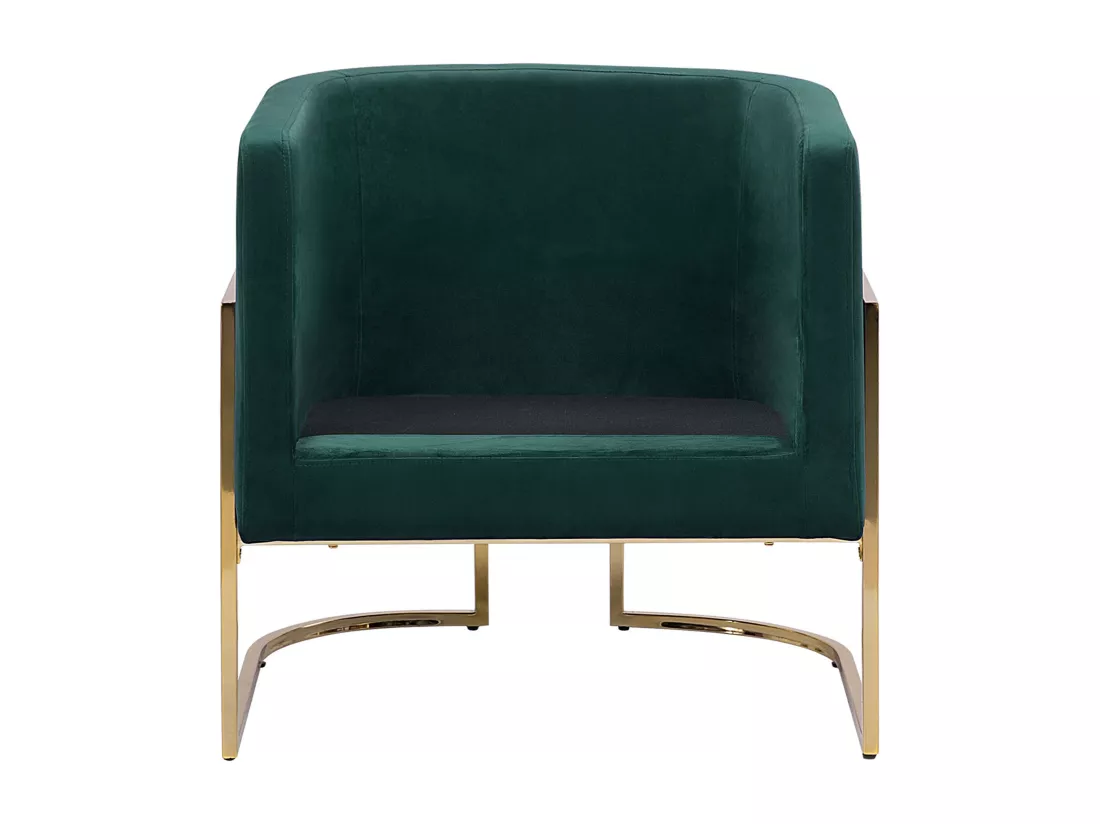 Fauteuil SIRKKA Velours Vert foncé