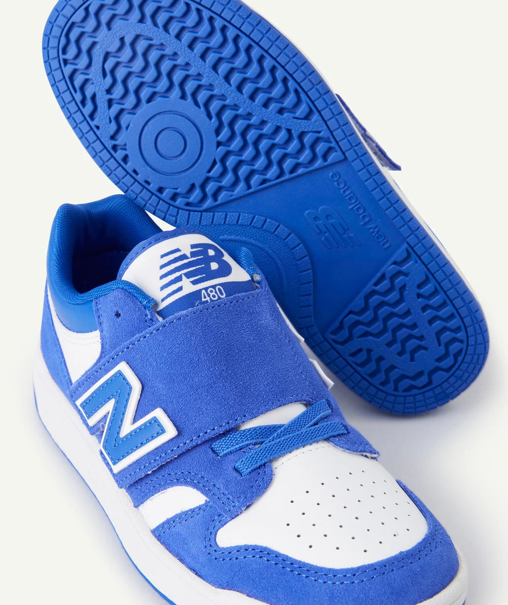 NEW BALANCEBASKETS À SCRATCH 480 GARÇON BLEU ET BLANC