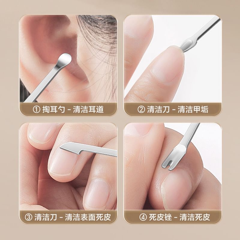 Choyu - Set van 10: Manicureset van roestvrij staal