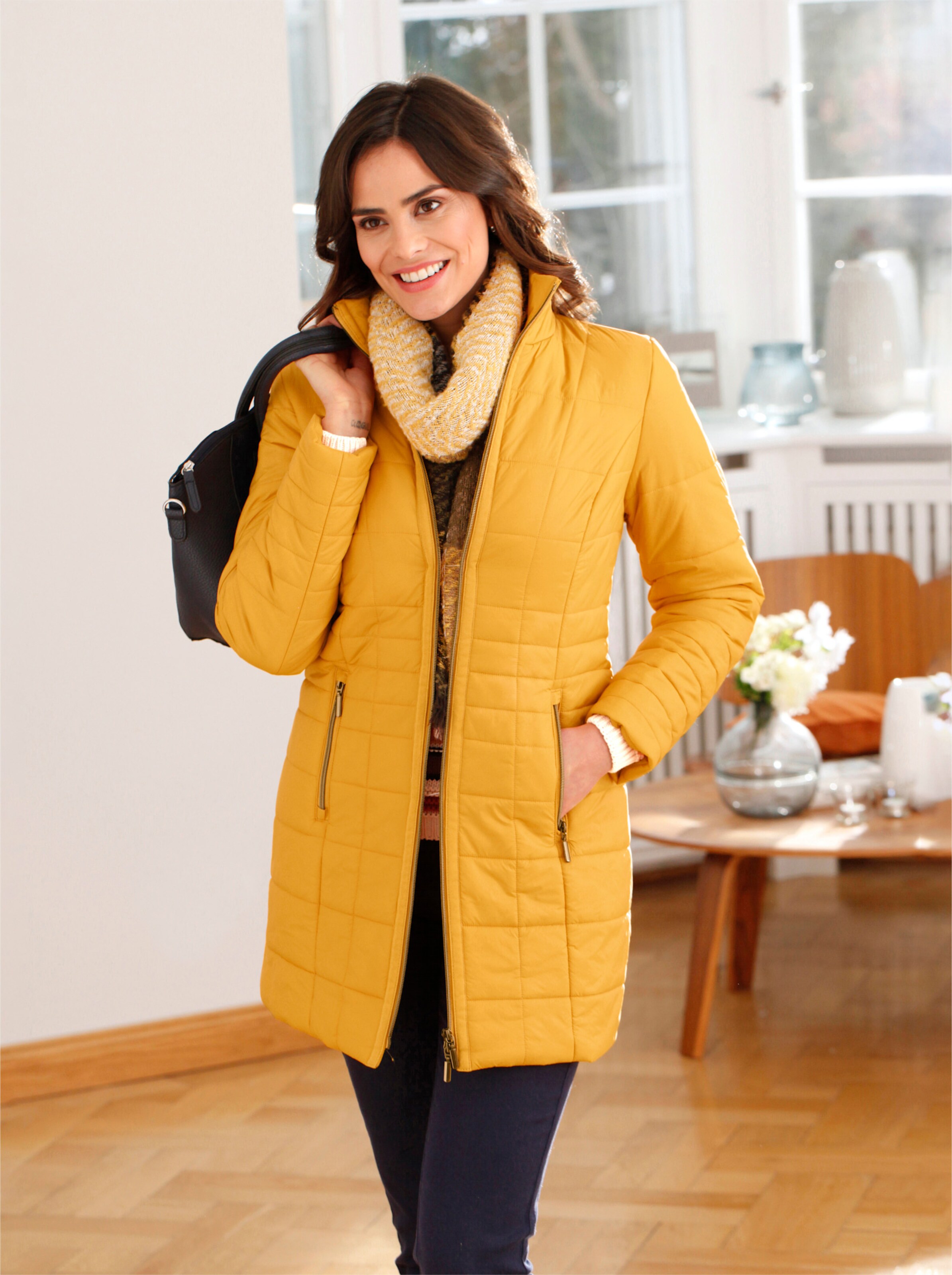 Steppjacke in ocker