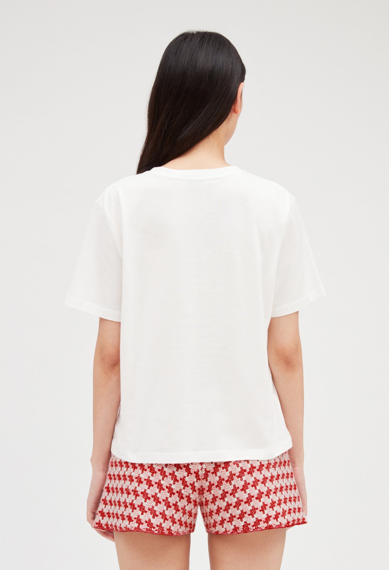 T-shirt ecru poches tweed