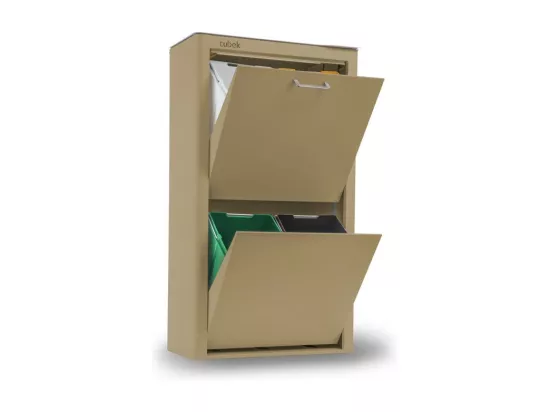 Poubelle cuisine de tri sélectif - 4 compartiments de 20L- CUBEK