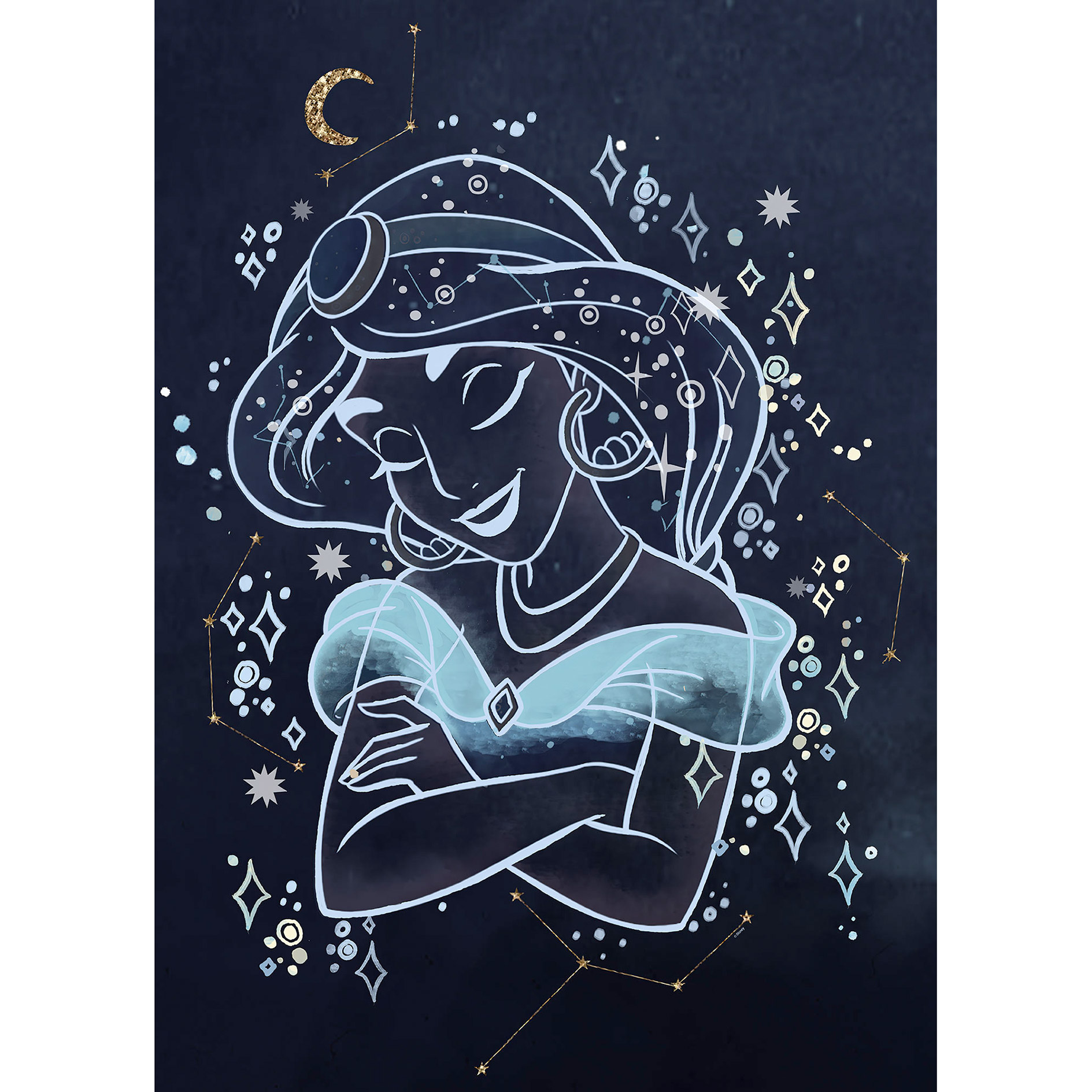 Wandbild JASMIN DREAMING - bunt - 50x70 cm