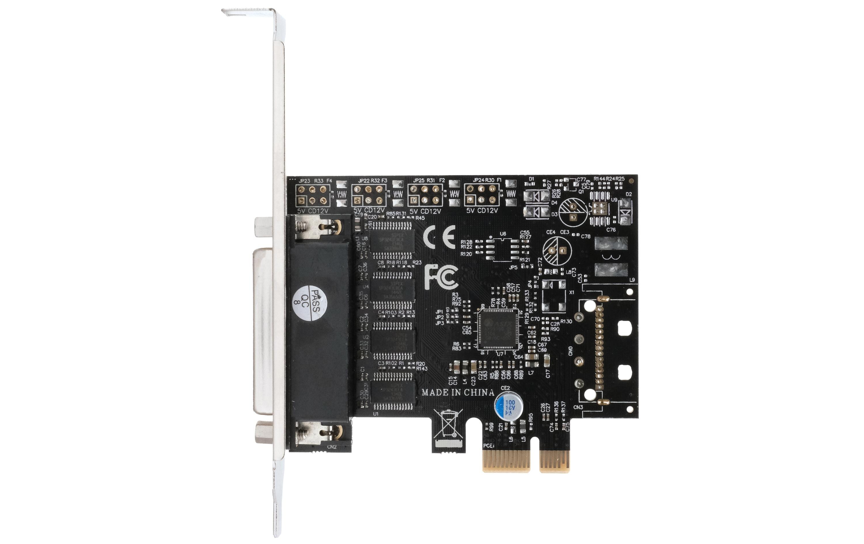 PCI-Express-Karte EX-46024PCIe-Karte mit 4 seriellen RS-232-Anschlüssen
