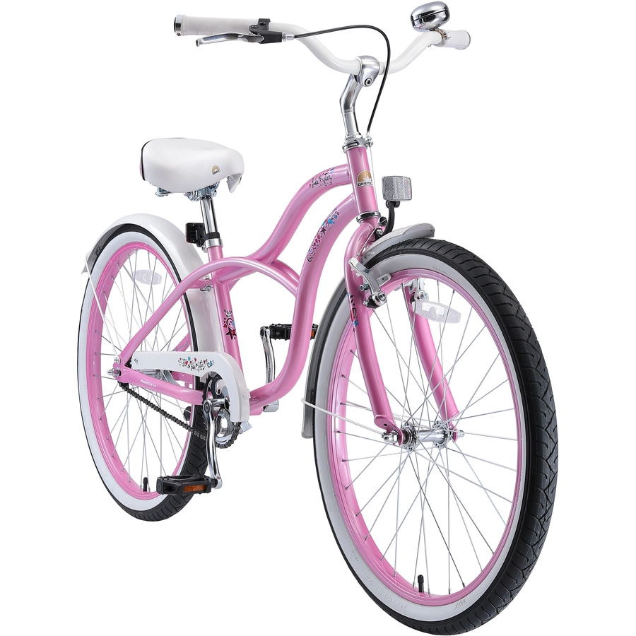 Bikestar Kinderrad 24 Zoll Cruiser pink