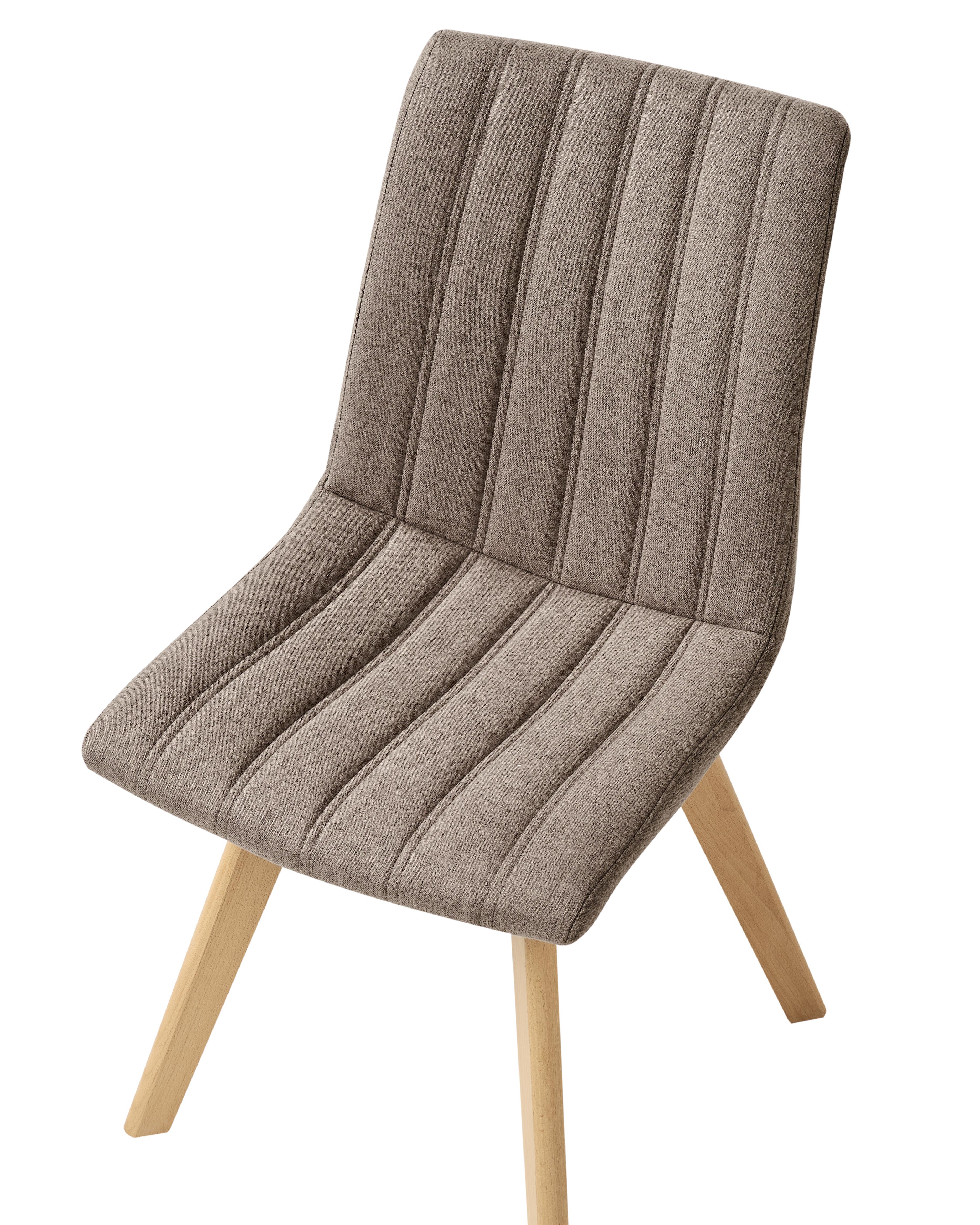 Set van 2 eetkamerstoelen CALGARY Stof Bruin