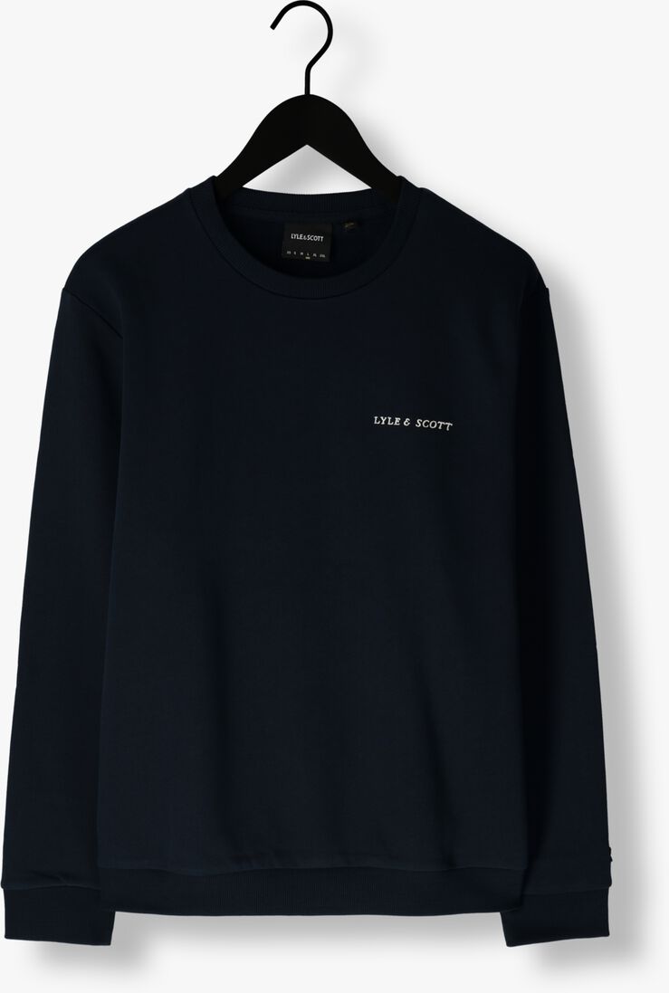 LYLE & SCOTT donkerblauwe lyle & scott sweater embroidered crew neck sweatshirt