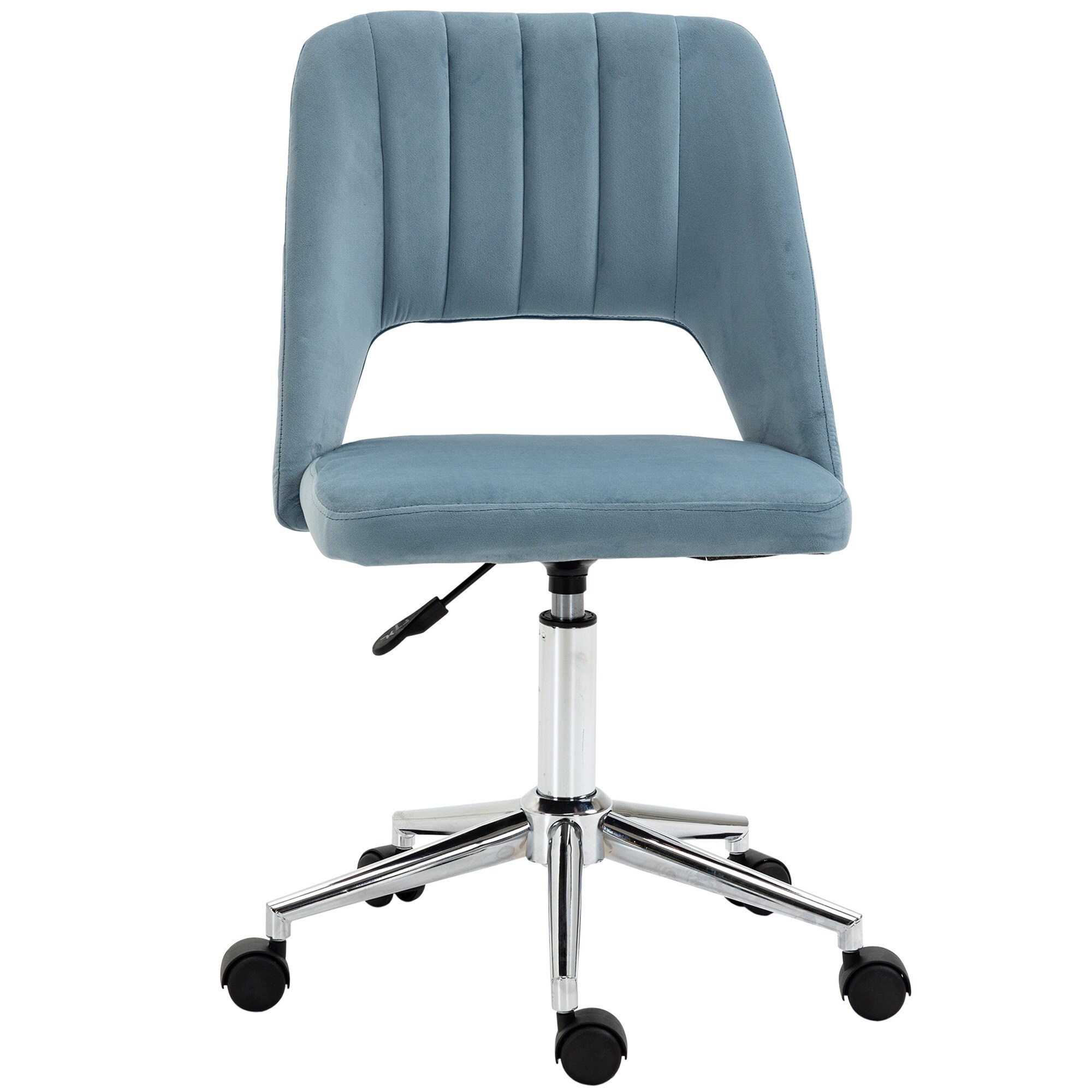 Vinsetto Bürostuhl moderner Stil, drehräder, High-End-Gaslift Blau 49 x 54 x 79-91 cm (BxTxH)