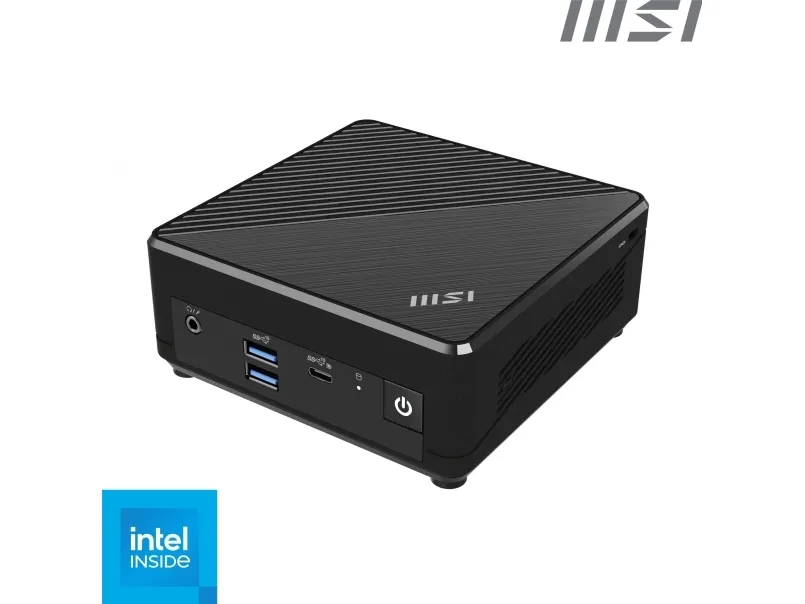 MSI Cubi N ADL 001BEU - Barebone - mini PC 1 x N-series N200 / op til 3.7 GHz - RAM 0 GB - UHD Graphics - Gigabit Ethernet - sort