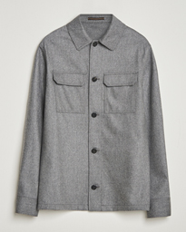 Incotex Flannel Overshirt Navy