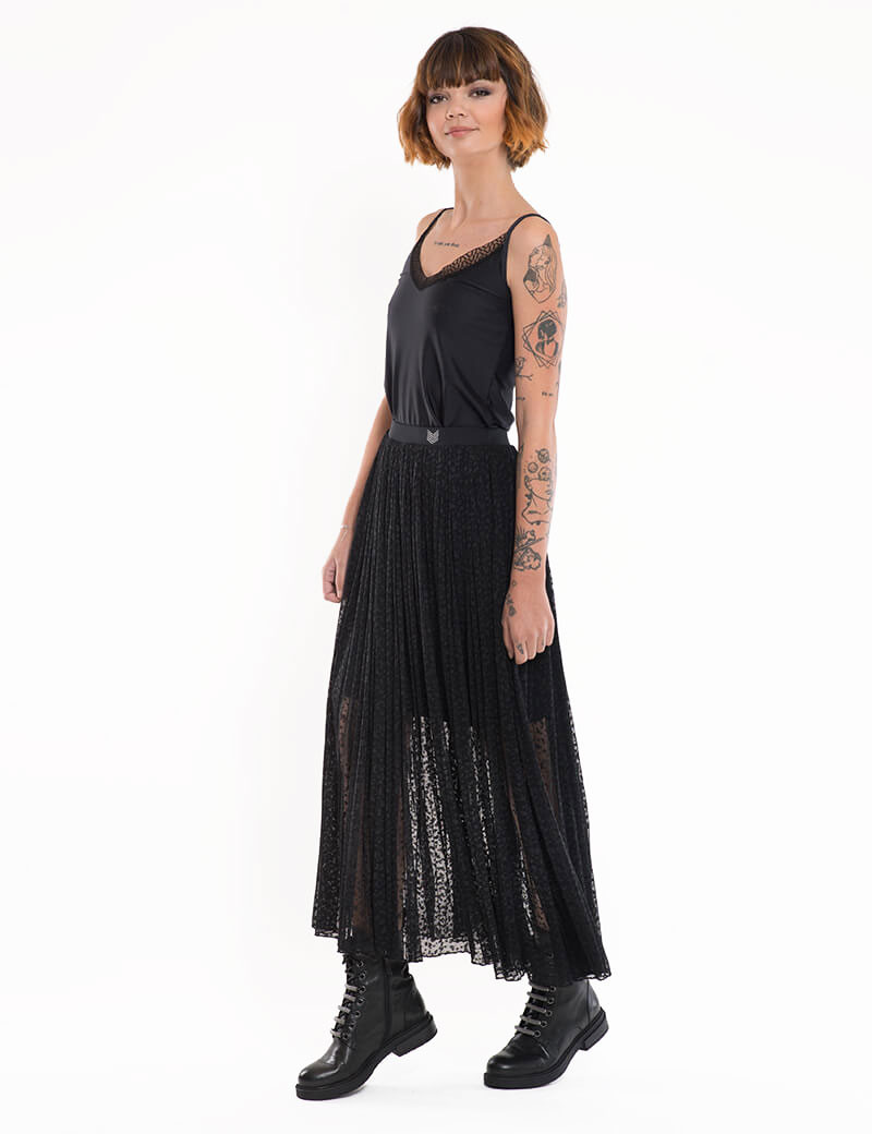 HBT PALACE - DIANA JUPE DENTELLE NOIR
