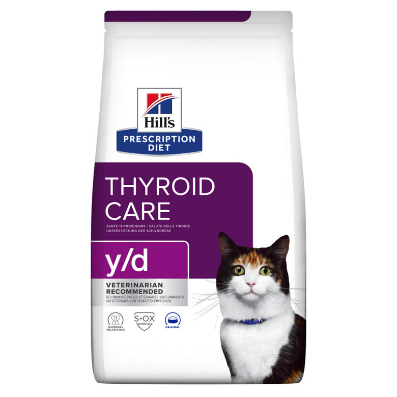 Ração Hill's Prescription Diet Thyroid Care para gatos (y/d)