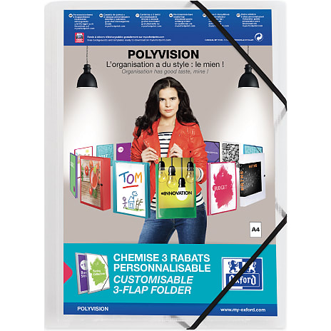 Elba PolyVision 3-flap mappe - transparent