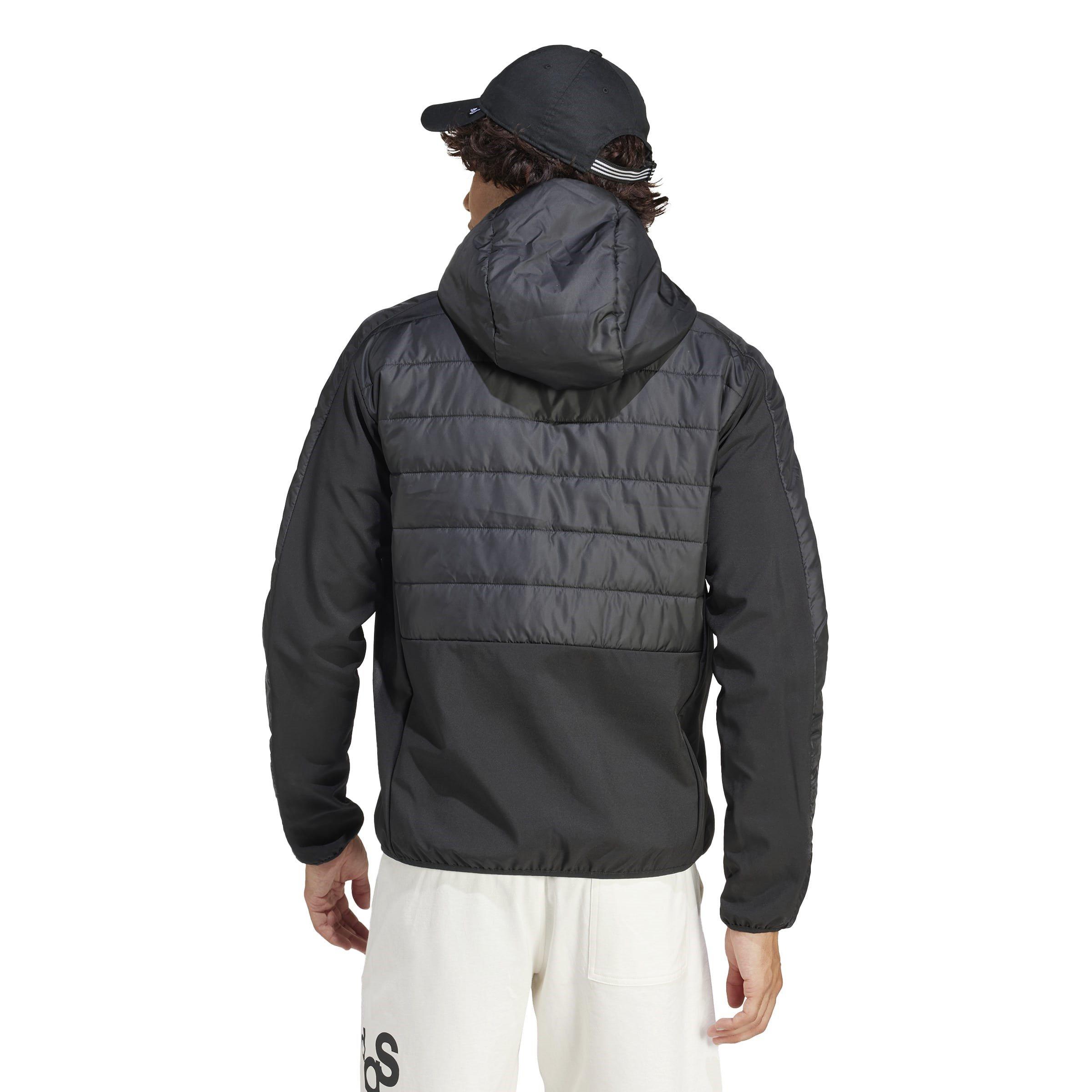 adidas Essentials 3 Stripes Insulated Hooded Hybrid Jacket