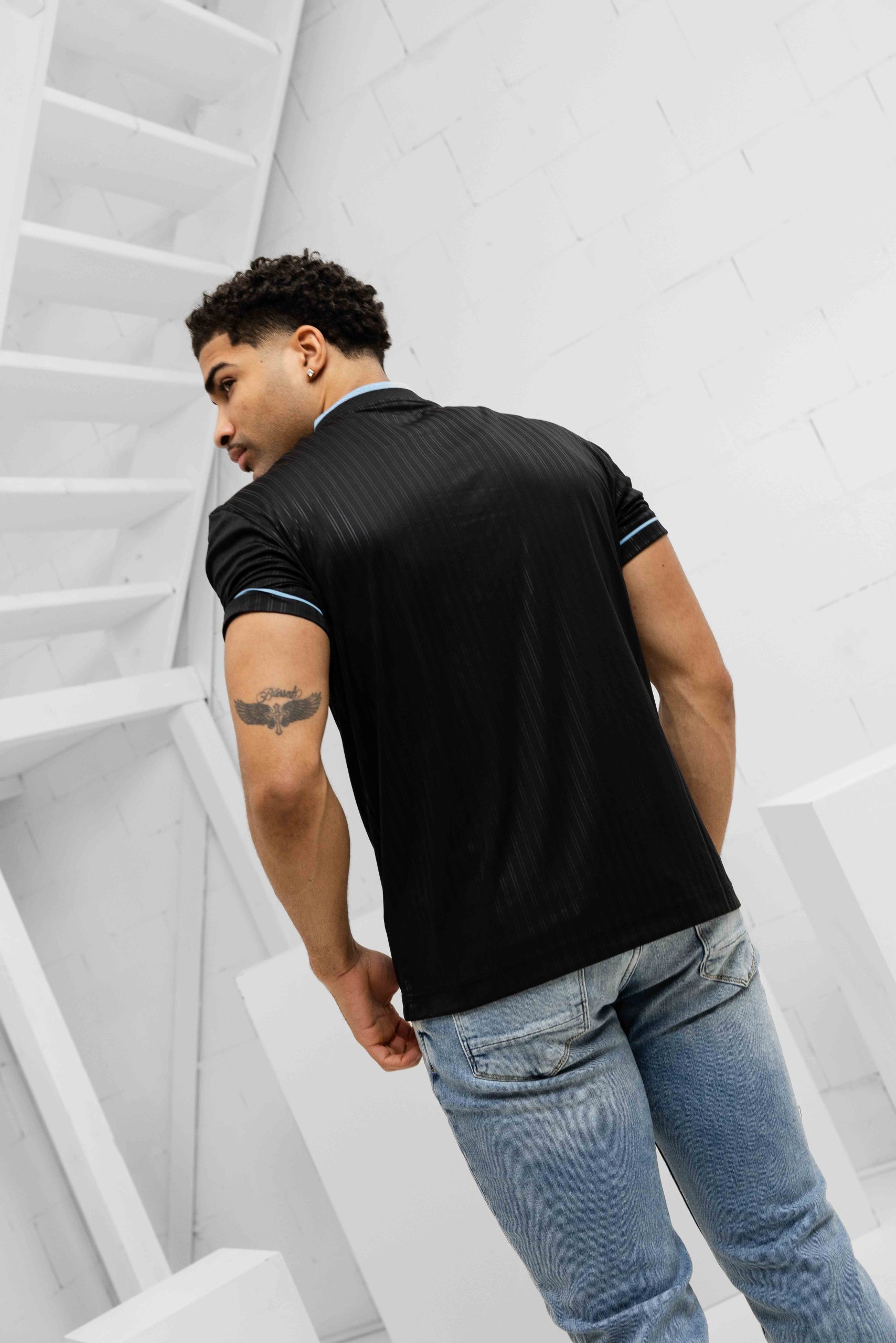 EA7 Emporio Armani 7M001298 Jersey T-Shirt Heren Zwart