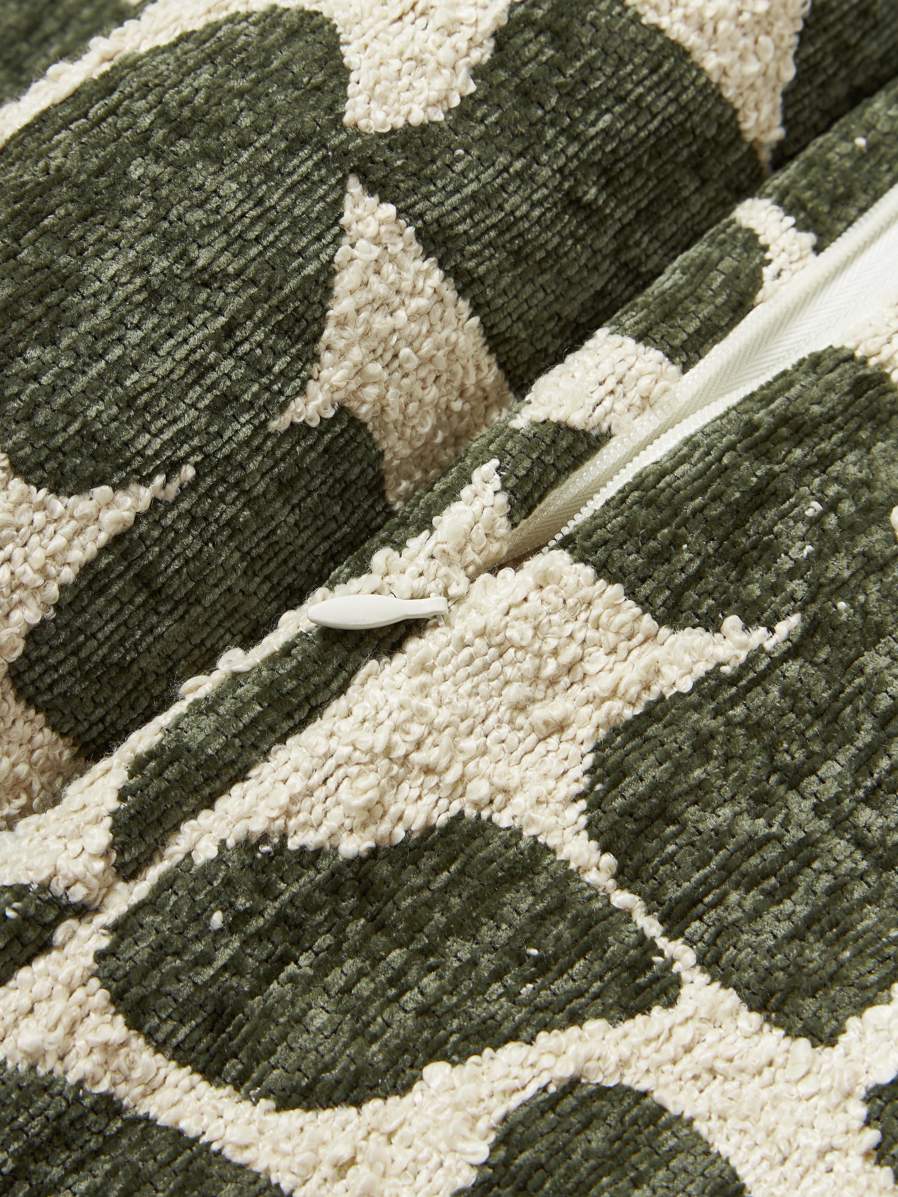 Kussenhoes Nenda van bouclé en chenille