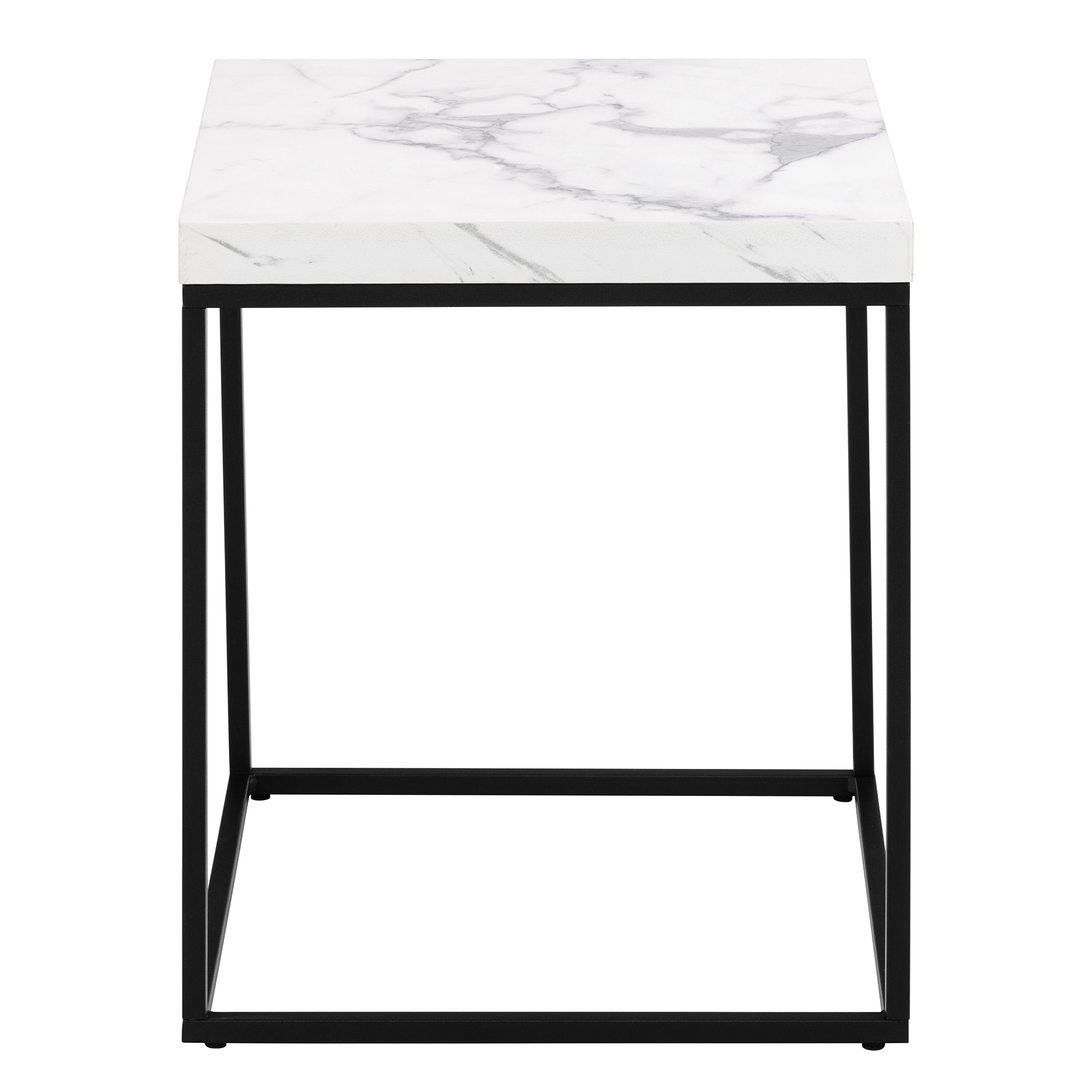 Couchtisch BAROSSA - weiß-schwarz - 40 cm