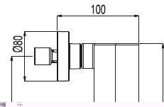 Tres - Lex - Douchekraan - Chroom - Messing - Thermostatisch