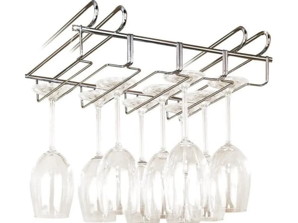 WENKO Cupboard insert glass holder, Shot glass holder, Sølv, Metall, 1 stykker
