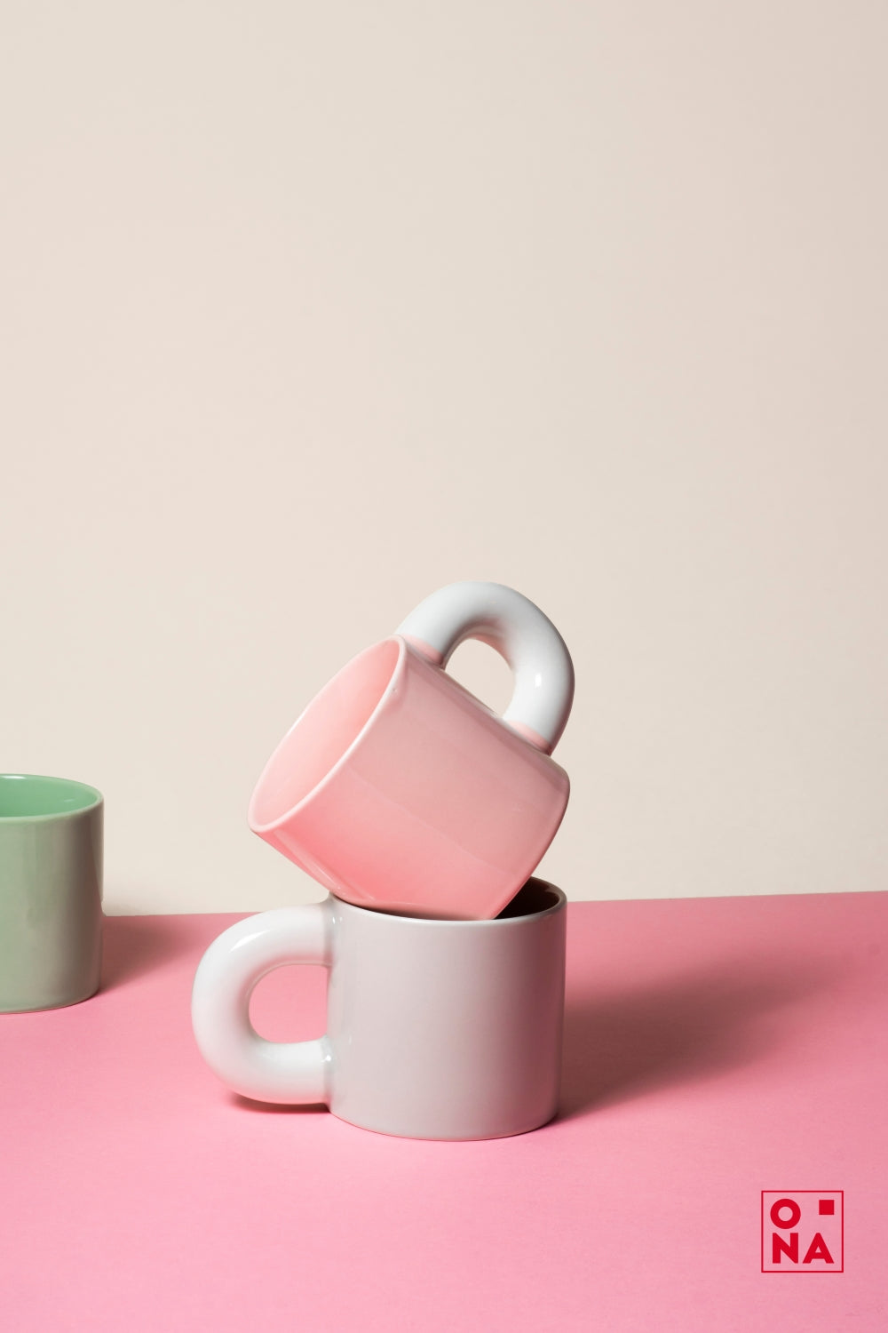 ONA Beker - Koffiemok - Lola - Grijs - 330 ml