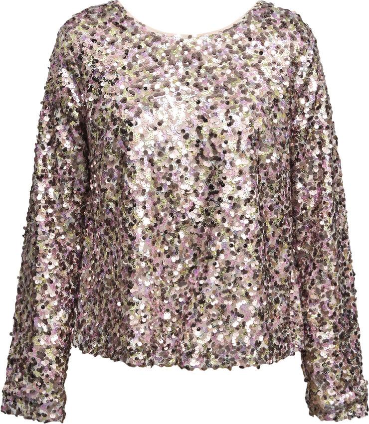 A-VIEW Sequin blouse Rose