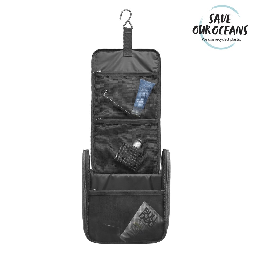 Vittorio - Hang-up Washbag in Grey - Toilettaske