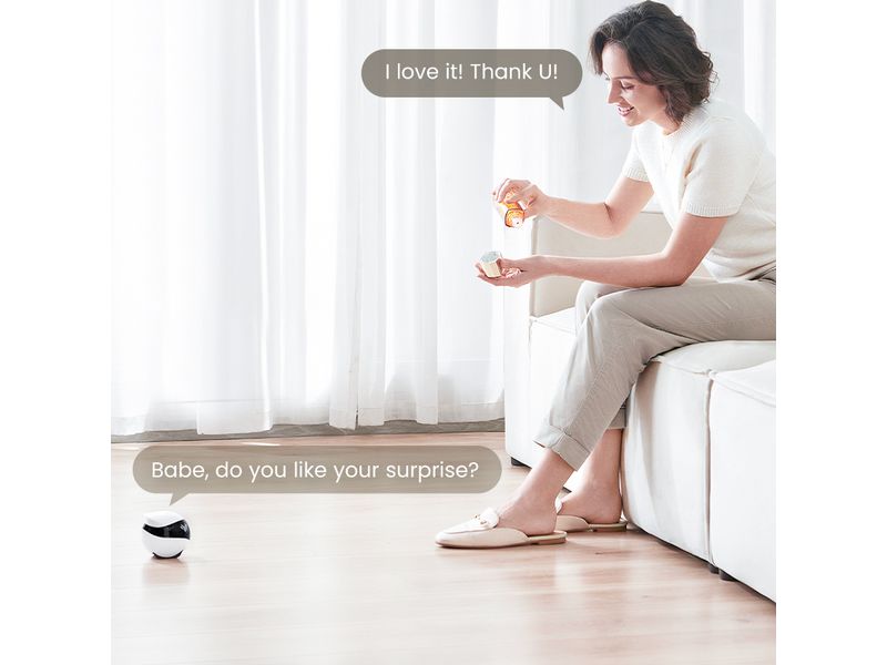ENABOT Ebo Air 2 2k Cam Blau Mobile Überwachungskamera mit AI Smart Tracking Technologie und Nachtsicht
