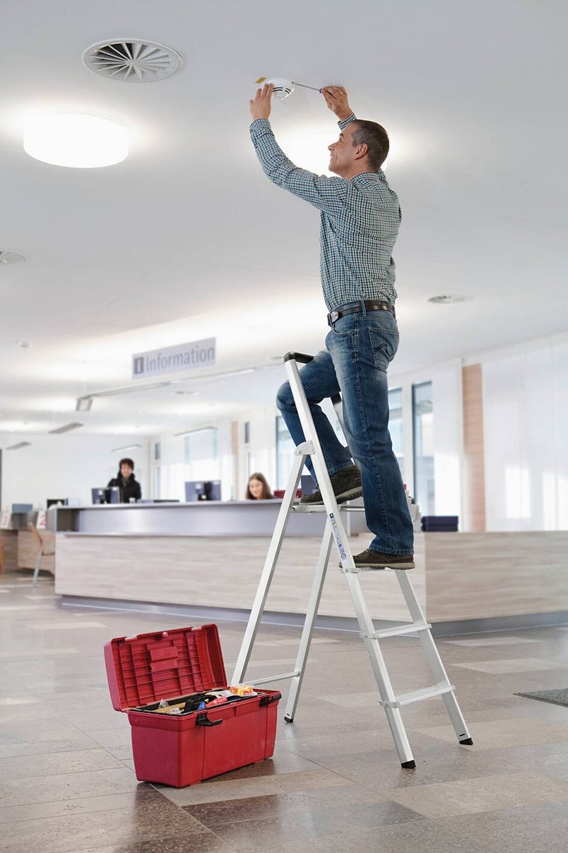 PROREGAL ML Trapladder, eenzijdig toegankelijk, 3 treden