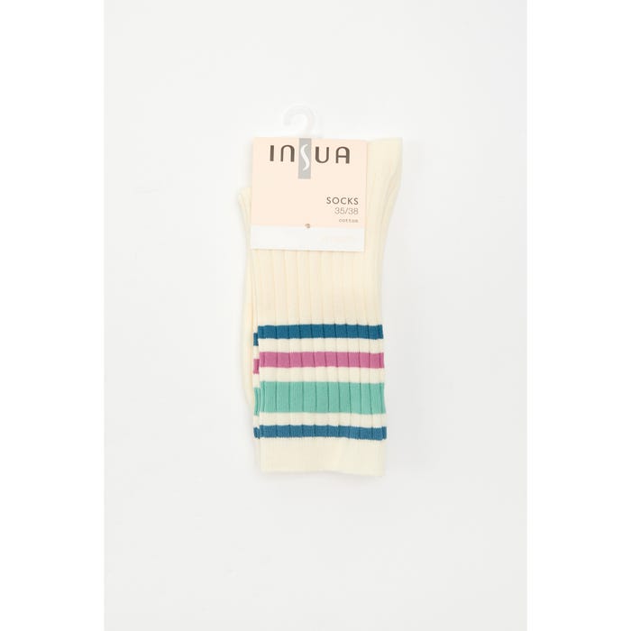 inSua-Sokken rib multi strepen -Insua