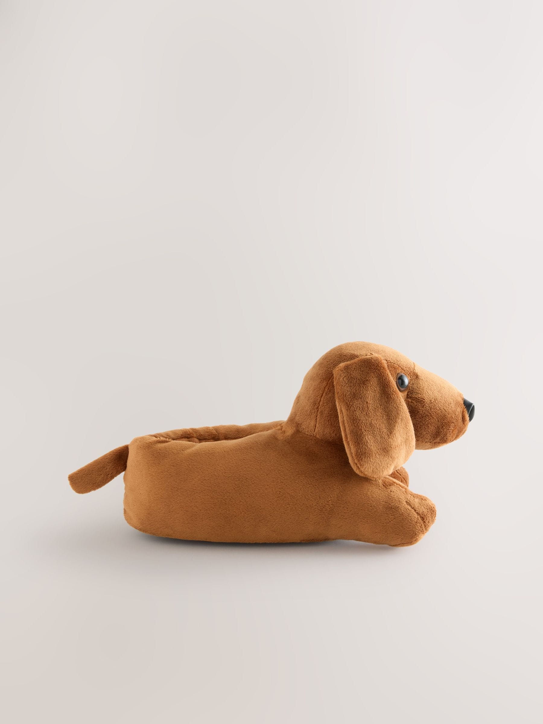 Lichtbruin - Sausage Dog Novelty Slippers