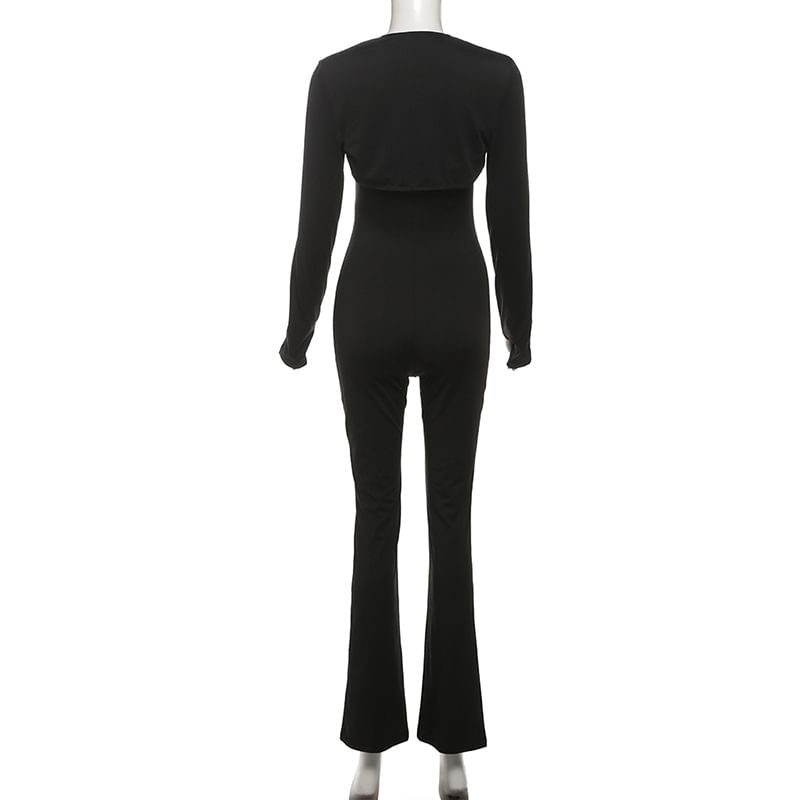 Weaveal - Set: Effen Shrug + Halter Effen Slim Fit Jumpsuit