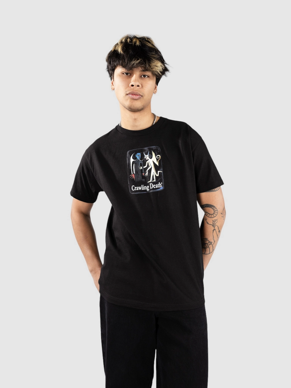 Crawling Death Angel Devil T-Shirt black