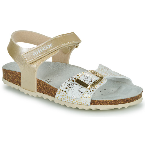 Geox - J ADRIEL GIRL - Blanc / Doré