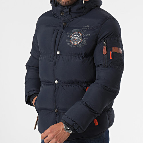 Doudoune Capuche Bleu Marine