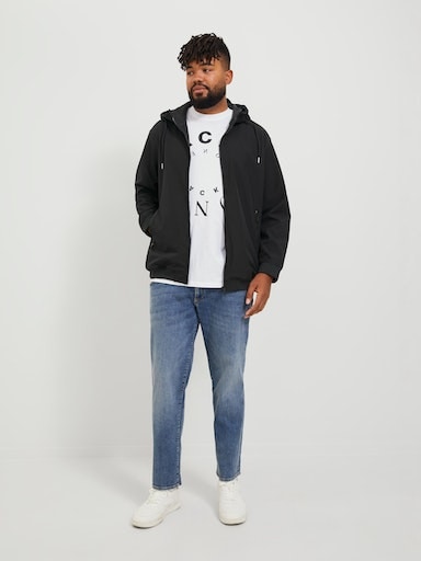 Jack & Jones PlusSize Softshelljacke »JJEBASIC mit Kapuze und wasserabweisendem Stoff« mit Kapuze unifarben, modisch, regular fit, Kunstfaser