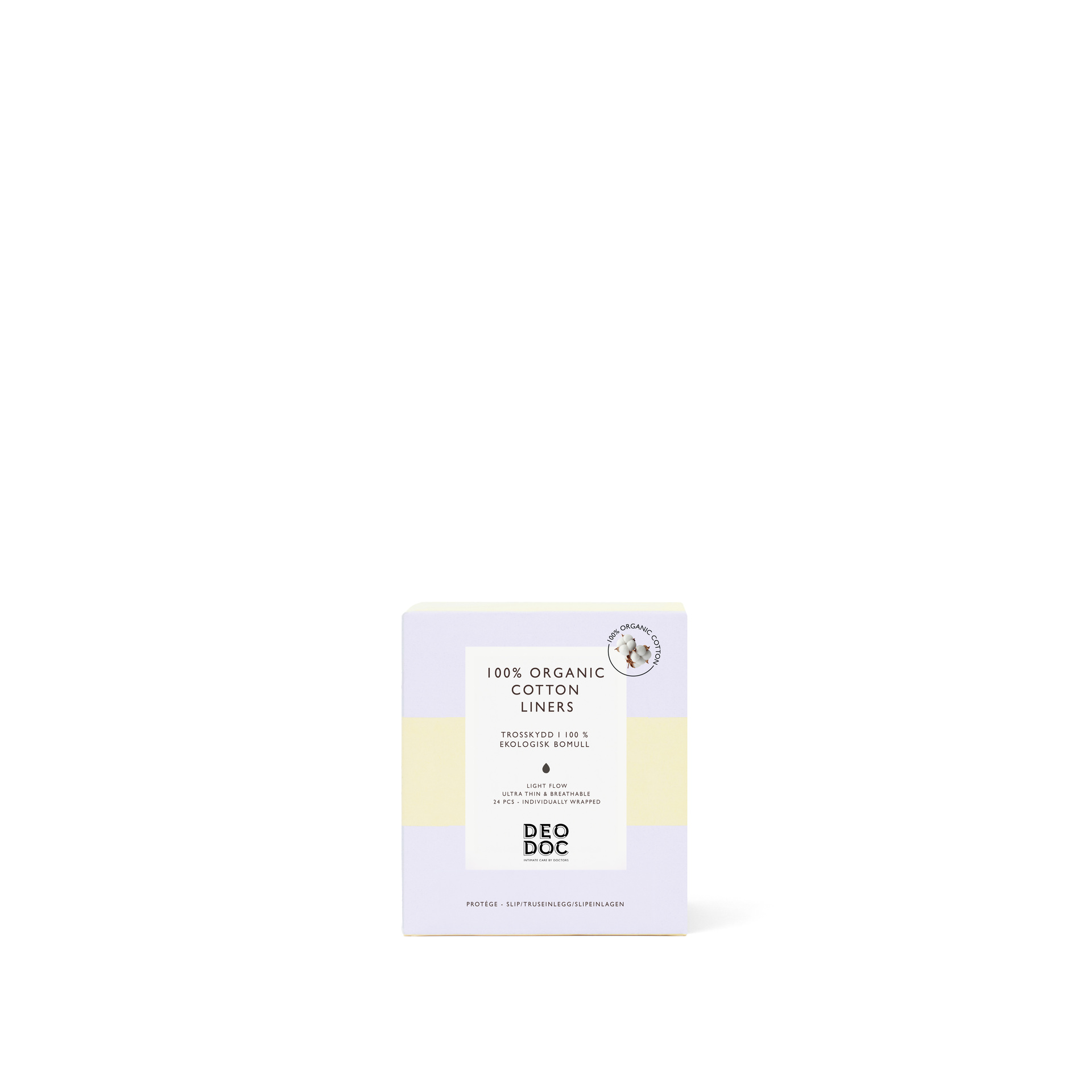 DeoDoc Organic Cotton Liners Ultra Thin 24pcs